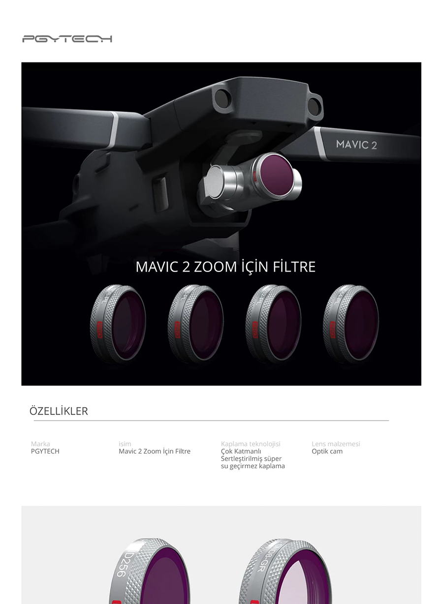 Pgytech Mavic 2 Zoom MRC UV Professional Filtre